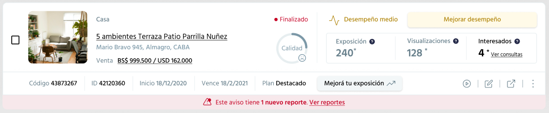 ¿Cómo veo si mi aviso fue reportado?